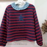 Be more sudadera rayas roja y azul