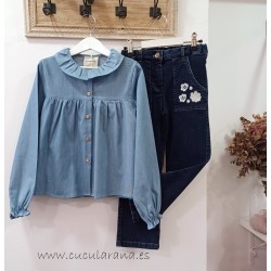 be more camisa niña denim