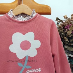 Be more blusa rosa estampado flores