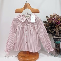 be more camisa niña rayas rosa