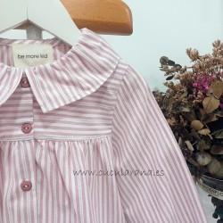 be more camisa niña rayas rosa