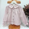 be more camisa niña rayas rosa
