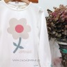 be more camiseta beige flor