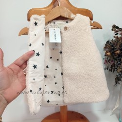 be more chaleco beige estrellas