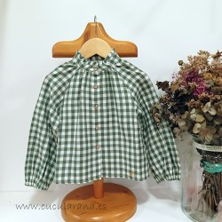 Be more blusa cuadros verde