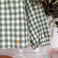 Be more blusa cuadros verde