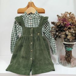 Be more blusa cuadros verde