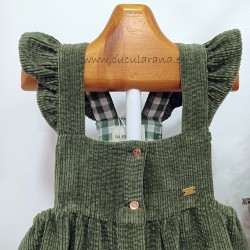 be more vestido pana verde olivo