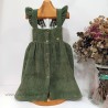 be more vestido pana verde olivo