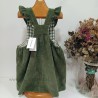 be more vestido pana verde olivo