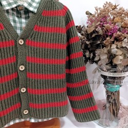 be more chaqueta punto verde rojo