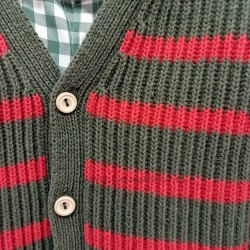 be more chaqueta punto verde rojo