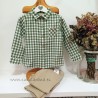 Be more camisa niño cuadros verdes