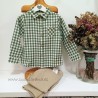 Be more camisa niño cuadros verdes