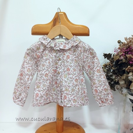 Be more blusa bebe rosa estampado flores