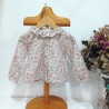 Be more blusa bebe rosa estampado flores