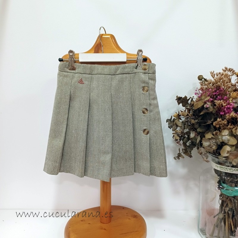 Be more falda espiga gris