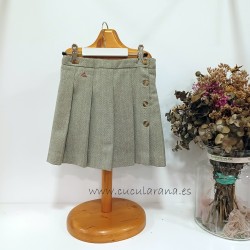 Be more falda espiga gris