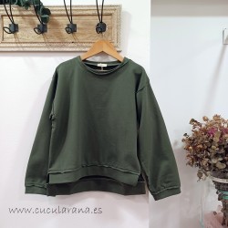 Sudadera unisex felpa verde...