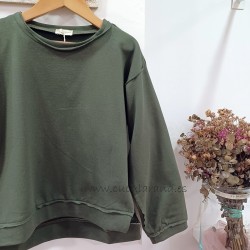 Sudadera unisex felpa verde olivo