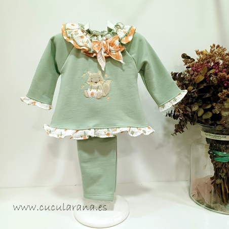 Conjunto niña chandal verde menta