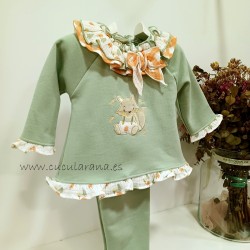 Conjunto niña chandal verde menta