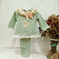 Conjunto niña chandal verde menta