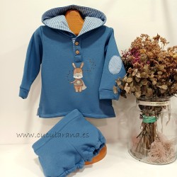 Conjunto niño felpa terracota