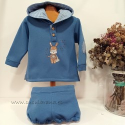 Conjunto niño felpa terracota