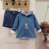 Conjunto niño bermuda terracota