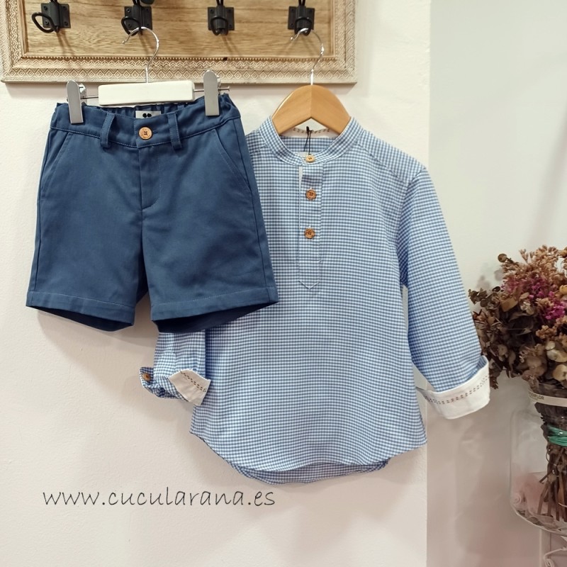 Conjunto niño bermuda terracota