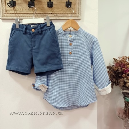 Conjunto niño bermuda terracota