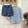 Conjunto niño bermuda terracota