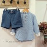Conjunto niño bermuda terracota