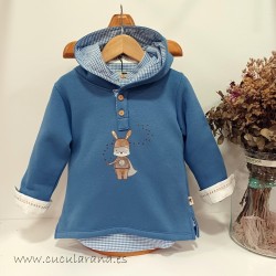 Sudadera niño azul terracota