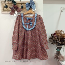 vestido niña terracota de...