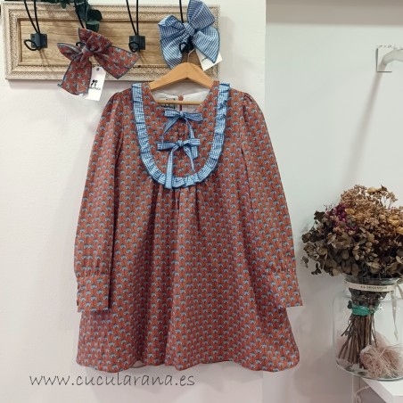 vestido niña terracota de la martinica