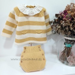 conjunto bebe martinica mostaza