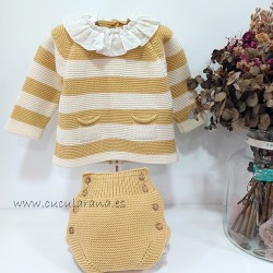 conjunto bebe martinica mostaza