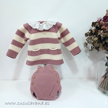 conjunto bebe martinica rosa nude