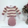 conjunto bebe martinica rosa nude