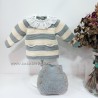 jubón bolsillos gris beige de la Martinica