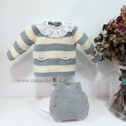 jubón bolsillos gris beige de la Martinica