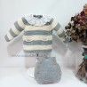 jubón bolsillos gris beige de la Martinica