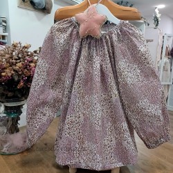 blusa niña flores mauve de...
