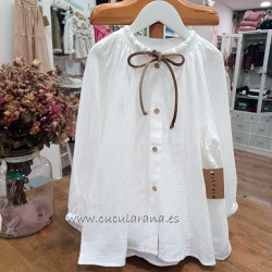 blusa bambula crudo cuello...