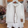 blusa bambula crudo cuello cordón