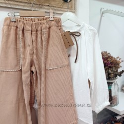 Mia y Lia pantalón pana camel