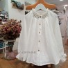 mia y lia blusa bambula blanco cuello