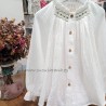 mia y lia blusa bambula blanco cuello